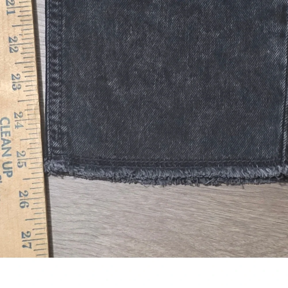 NWT GAP Teen 16 Girlfriend‎ High Rise Jeans Black Wash With Raw Hem Jeans